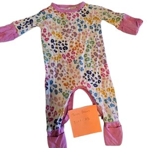 Little Sleepies Pink and Purple Footies One Piece